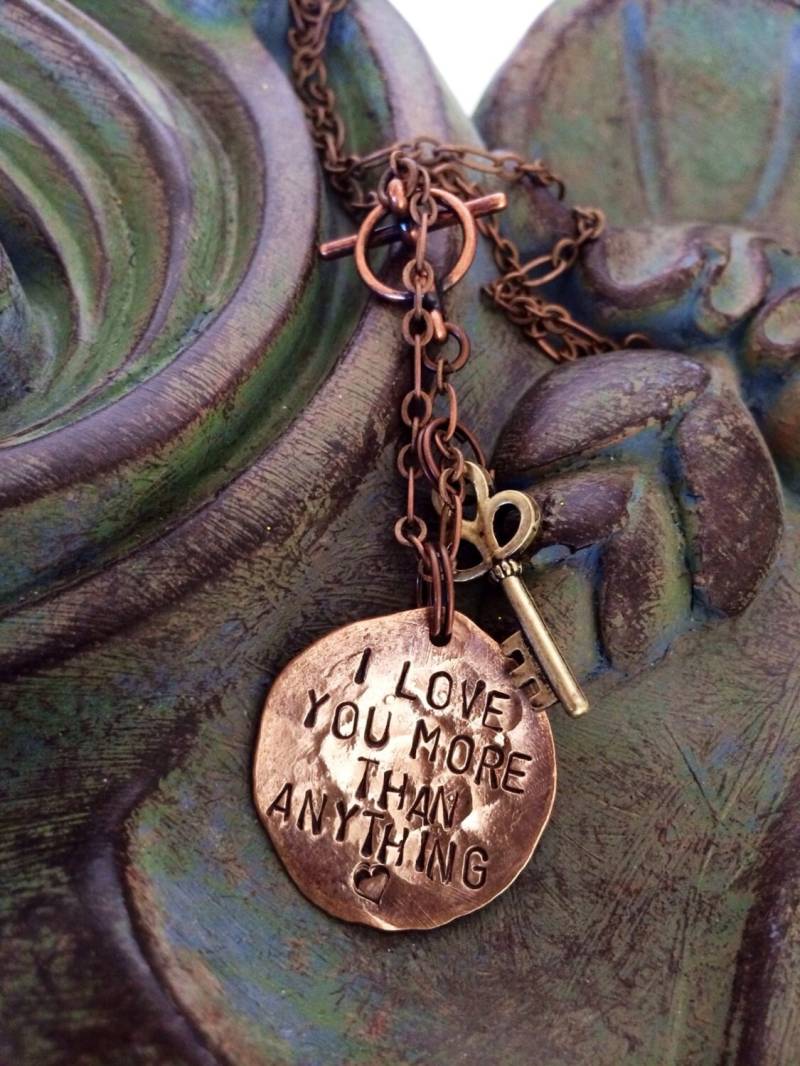 Ich Liebe Dich Mehr Als Alles Andere... Armband Oder Halskette Massivem Kupfer Personalisierte Wahre Liebe Hochzeit Valentinstag von CENTiment