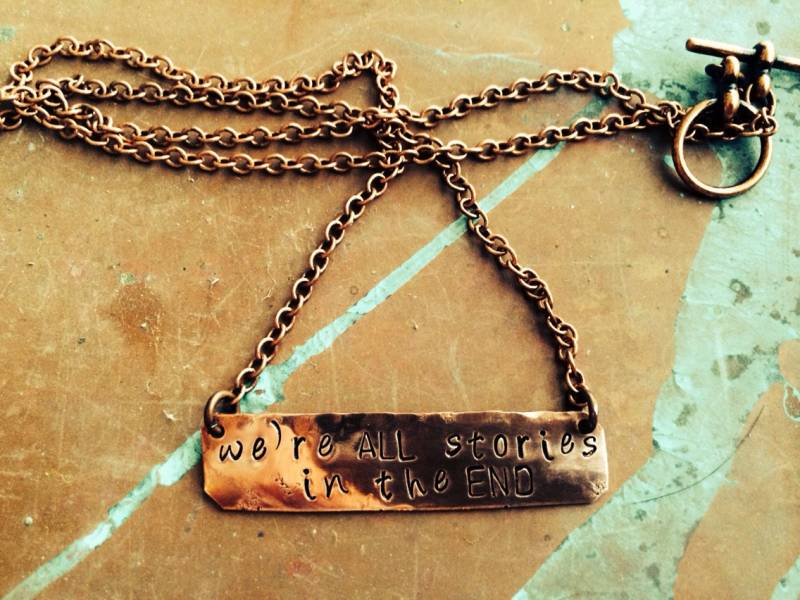 Kette Von Handgehämmert Typenschild ~ Kupfer Oder Aluminium Wir Sind Alle Geschichten Am Ende von CENTiment