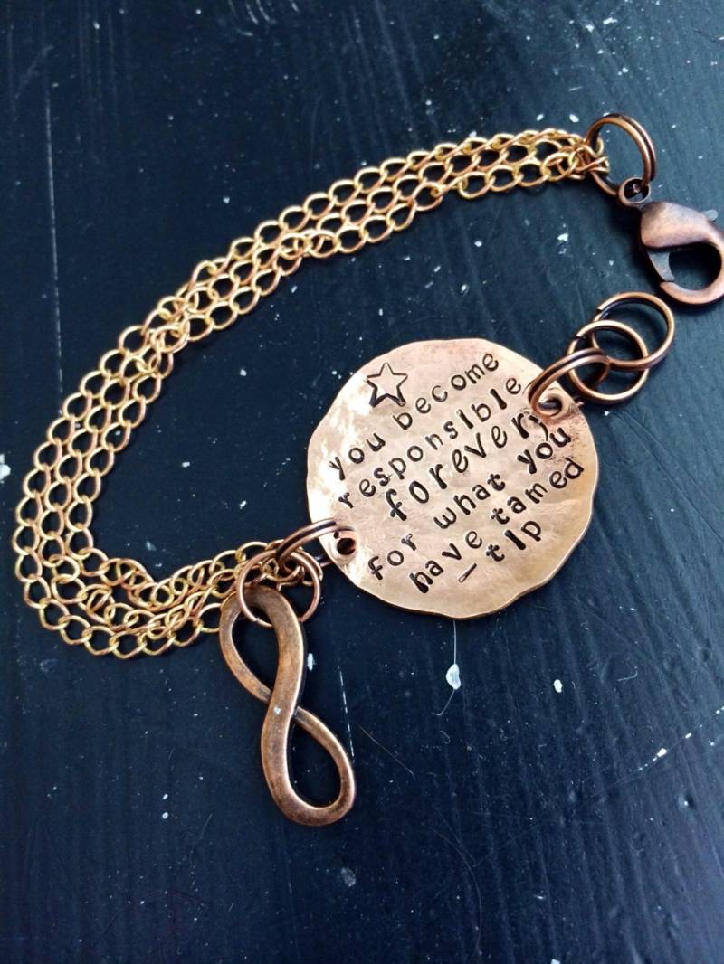 Kleine Prinz Kupfer Armband ~ Zitat Rustikal Schick Sie Können Mit Ihrem Lieblings-Zitat Personalisieren von CENTiment