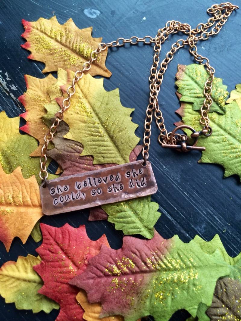 Sie Glaubt, Dass Sie Konnte, So Tat"Maßgeschneiderte Kupfer Rustikal Gestalten Mit Ihrem Eigenen Angebot von CENTiment