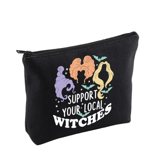 CENWA Hocus Film-Kosmetiktasche, Motiv: Sanderson, Schwester, Geschenk, unterstützt Ihre lokalen Hexen, Make-up-Tasche mit Reißverschluss für Frauen, Lokale Hexen B von CENWA