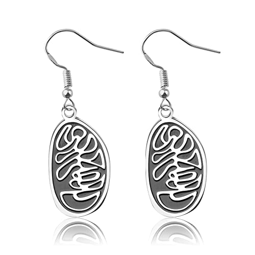 CENWA Mitochondrien-Ohrringe, Biologie-Ohrringe, Wissenschaft, Lehrer, Geschenk, Biologie-Schmuck, 1*2cm, Edelstahl von CENWA