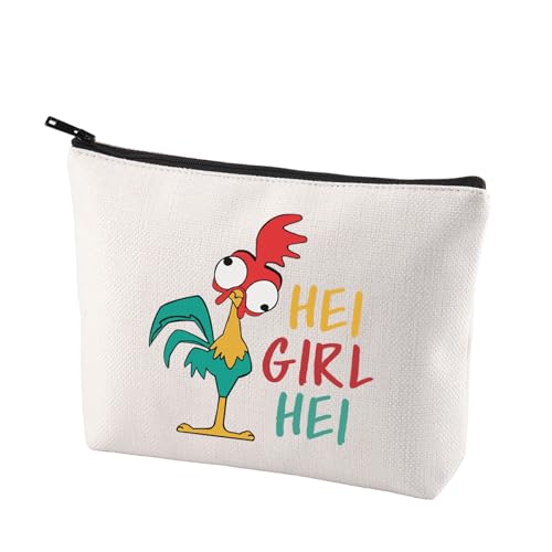 CENWA Moana Hei Mädchen Kosmetiktasche Hei Hei Liebhaber Geschenk Lustige Huhn Geschenke Hei Hei Fans Kosmetiktasche, Hei Hei B2 von CENWA