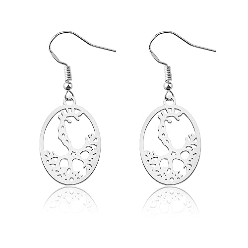 Edelstahl Neuron Zelle Ohrringe Biologie Geschenk Gehirn Zelle Schmuck Wissenschaft Ohrringe Medizinischer Schmuck, 2.5*1.7cm, Edelstahl von CENWA