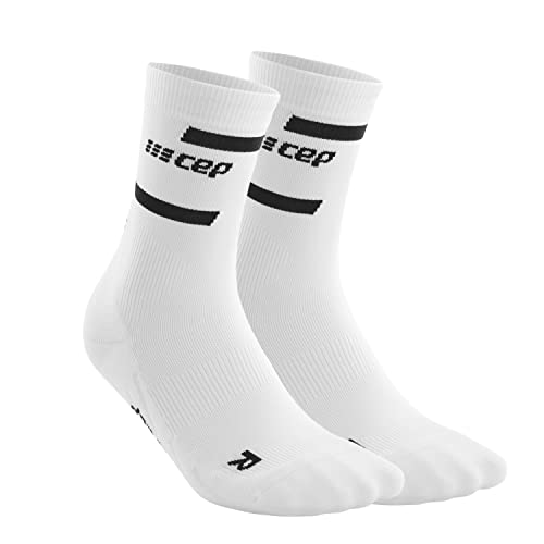 CEP - 2er-Paar THE RUN COMPRESSION SOCKS MID CUT für Damen | Doppelpack | 2er Pack mittellange Laufsocken mit Kompression | Regenerierende Kompressionsstrümpfe für Frauen | Weiß | Gr. II | S von CEP