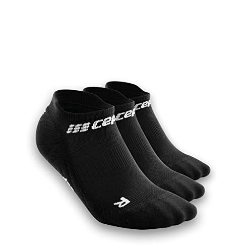 CEP - THE RUN COMPRESSION SOCKS NO SHOW 3er Pack für Herren | extra kurze Laufsocken mit Kompression für Männer | Schwarz | Gr. III | M von CEP