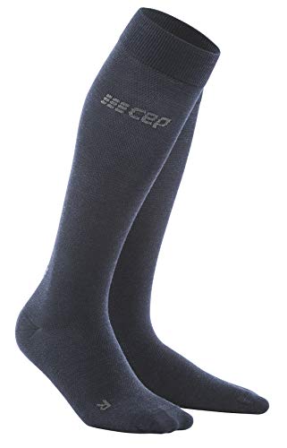 CEP – ALLDAY RECOVERY COMPRESSION SOCKS für Damen | Merino Socken mit Kompression in dunkelblau | Größe III von CEP