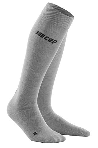 CEP – ALLDAY RECOVERY COMPRESSION SOCKS für Damen | Merino Socken mit Kompression in hellgrau | Größe II von CEP