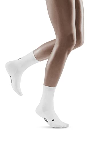 CEP - Herren Classic All White/All Back, Mittellange Laufsocken mit Kompression, Kompressionsstrümpfe im klassischem Look, Größe L/IV, Weiß von CEP
