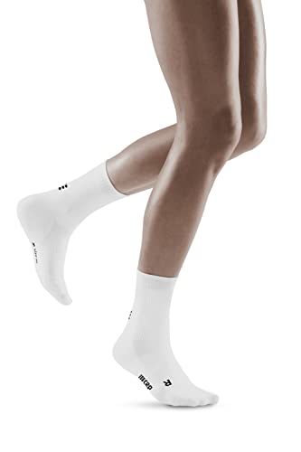 CEP - CLASSIC ALL COMPRESSION SOCKS MID CUT für Damen | Kompressionsstrümpfe im klassischem Look | Sportsocken Damen mit Kompression | Kompressionssocken Damen in weiß | Größe S | II von CEP