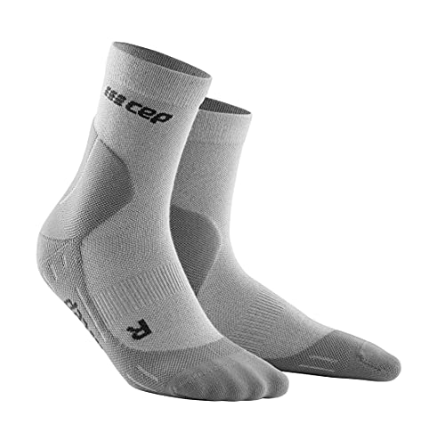 CEP - Merino Laufsocken Damen mit Kompression COLD WEATHER MID CUT grau, Gr. S, mittelhohe Kompressionssocken mit Merino Wolle für kalte Temperaturen, Sport Wintersocken für Stabilität von CEP