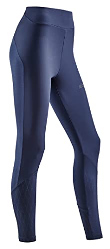 CEP Cold Weather Tights Damen | Atmungsaktive Trainingshose für Damen in Navy mit Reflektor Panels | Größe S von CEP