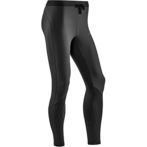 CEP Cold Weather Tights Herren | Atmungsaktive Trainingshose für Herren in schwarz mit Reflektor Panels | Größe XL von CEP