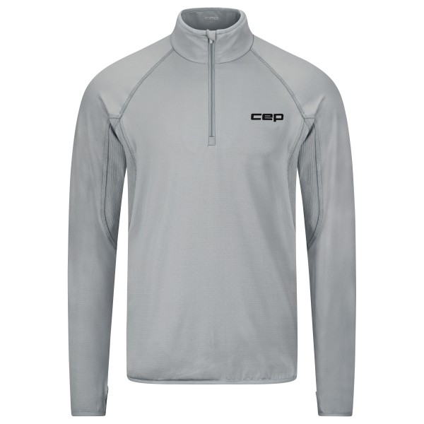 CEP - Core Run Thermal Zip L/S - Laufshirt Gr S grau von CEP