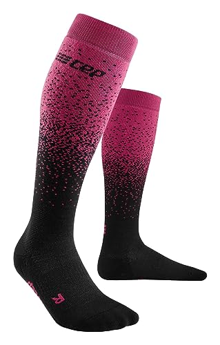 CEP Damen Ski-Socken SNOWFALL SOCKS SKIING TALL WOMEN schwarz/lila (735), 2 von CEP