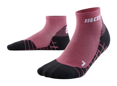 CEP - HIKING LIGHT MERINO LOW CUT SOCKS REDESIGN für Damen | Wandersocken aus Merinowolle mit Kompression | Trekkingsocken für leichte Beine in berry | Größe II | S von CEP
