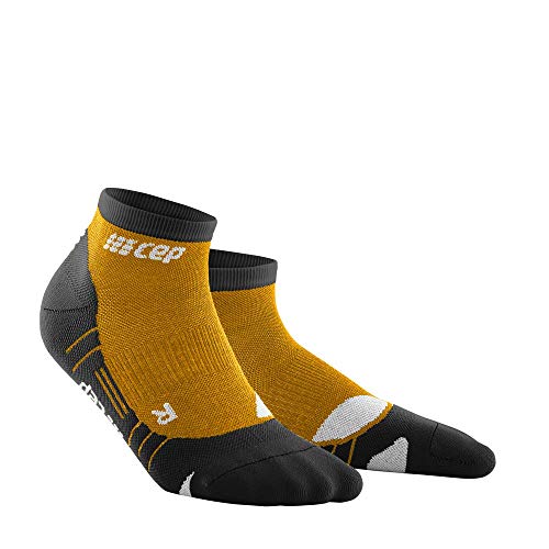 CEP – HIKING LIGHT MERINO LOW CUT SOCKS REDESIGN für Damen | Wandersocken aus Merinowolle mit Kompression in Sungold / Schwarz | Größe II von CEP