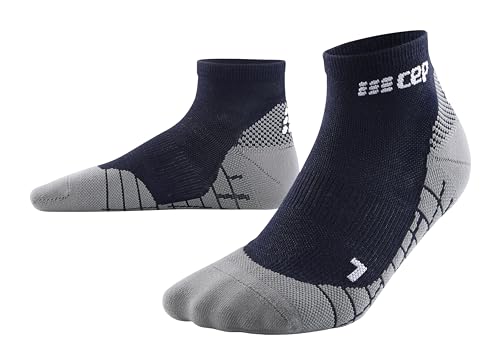 CEP - HIKING LIGHT MERINO LOW CUT SOCKS REDESIGN für Herren | Wandersocken aus Merinowolle mit Kompression | Trekkingsocken für leichte Beine in blau | Größe V | XL von CEP