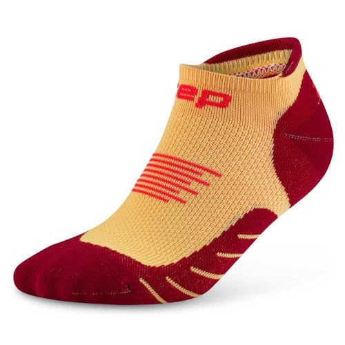 CEP - Kurze Laufsocken mit Kompression für Herren, Core 5.0 No Show, Größe IV/L / 42-45, marigold/burgunder CEP - Kurze Laufsocken mit Kompression für Herren, Core 5.0 No Show, Größe IV/L / 42-45, marigold/burgunder von CEP