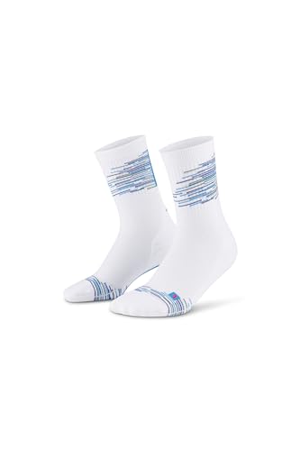 CEP - Laufsocken mit Kompression für Herren Olympia Paris Mid Cut Socks, Sportsocken, Größe III/M / 39-42, weiß/blau von CEP