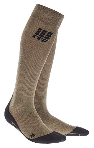 CEP – Metalized Socks für Herren | Lange Kompressionssocken | dunkles gold | Größe III von CEP