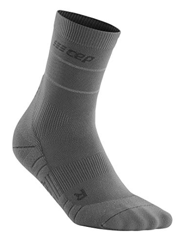 CEP – REFLECTIVE COMPRESSION MID CUT SOCKS für Damen | Reflektierende Laufsocken in grau | Größe II von CEP