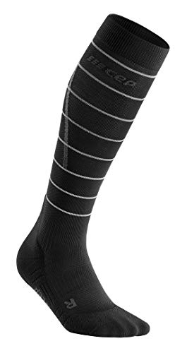 CEP – REFLECTIVE COMPRESSION SOCKS für Herren | Reflektierende Laufsocken in schwarz | Größe V von CEP