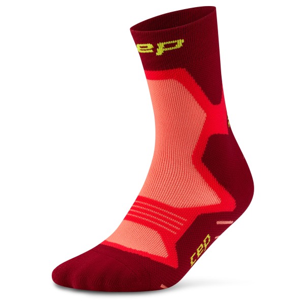 CEP - Run Cushion Mid Cut - Laufsocken Gr L rot von CEP