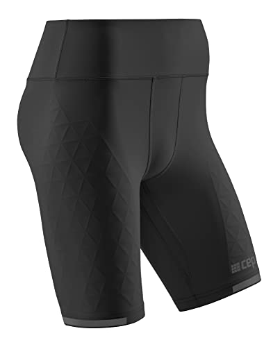 CEP - The Run Shorts für Herren | Sport Shorts mit Kompression und Flockprint-Technologie | Enge Herren Sport Shorts für maximale Leistung beim Laufen | Schwarz | Größe L von CEP