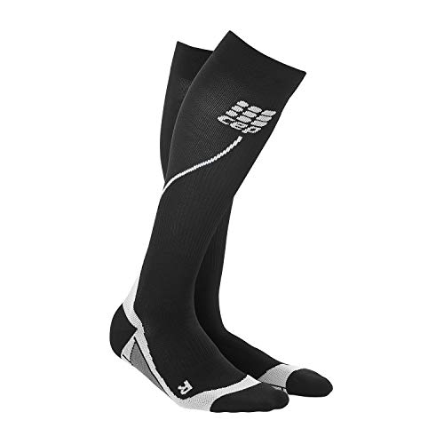CEP - RUN SOCKS 2.0 für Damen | Lange Laufsocken mit Kompressionswirkung in schwarz/grau | Größe II von CEP