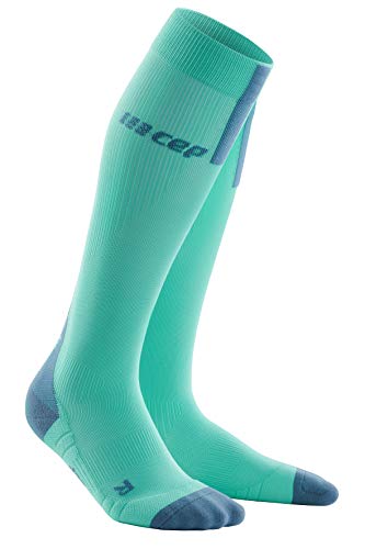 CEP – RUN SOCKS 3.0 für Damen | Kompressionsstrumpf mit präzisem Druckverlauf in mint / grau | Größe II von CEP