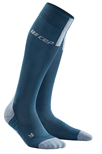 CEP – RUN SOCKS 3.0 für Damen | Kompressionsstrumpf mit präzisem Druckverlauf in blau / grau | Größe III von CEP