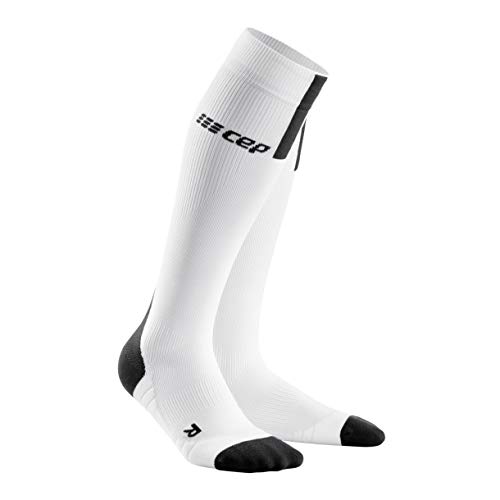 CEP Unisex-Adult Compression Socken, 3.0-White/Dark Grey, 38-40 von CEP