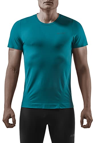 CEP – Run Ultralight Shirt Short Sleeve für Herren | Atmungsaktives Kurzarm Laufshirt mit perfektem Petrol | Größe M von CEP