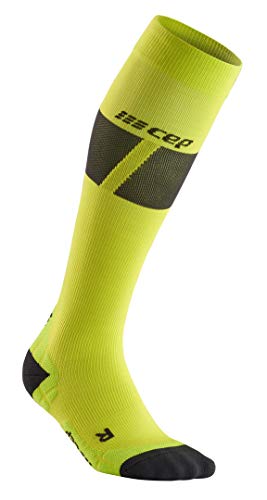 CEP – SKI ULTRALIGHT SOCKS REDESIGN für Herren | Innovative Skisocken für ein besseres Fahrgefühl in Limettengrün/dunkelgrau | Größe V von CEP