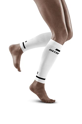 CEP - THE RUN COMPRESSION CALF SLEEVES für Damen | Stulpen für die Beine | Beinlinge in weiß zur effektiven Muskelaktivierung der Wade | Gr. II | S von CEP