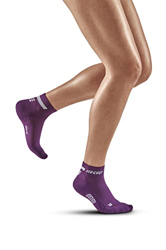 CEP - THE RUN COMPRESSION SOCKS LOW CUT für Damen | Kurze Laufsocken mit Kompression in violett | Regenerierende Kompressionssocken für Frauen | Gr. III | M von CEP