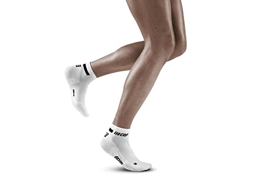 CEP - THE RUN COMPRESSION SOCKS LOW CUT für Damen | Kurze Laufsocken mit Kompression in weiß | Regenerierende Kompressionssocken für Frauen | Gr. IV | L von CEP