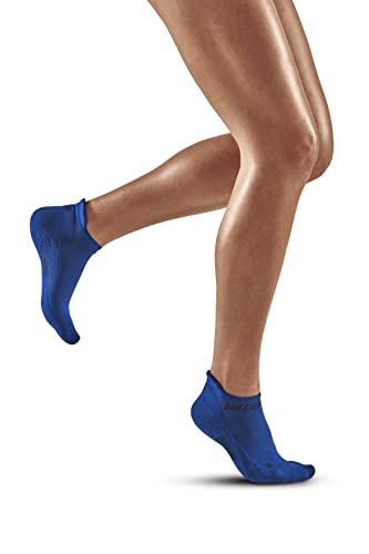 CEP - THE RUN COMPRESSION SOCKS NO SHOW für Damen | Extra Kurze Laufsocken mit Kompression in blau | Regenerierende Kompressionssocken für Frauen | Gr. II | S von CEP