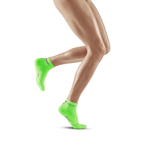 CEP - THE RUN COMPRESSION SOCKS NO SHOW für Damen | Extra Kurze Laufsocken mit Kompression in grün | Regenerierende Kompressionssocken für Frauen | Gr. III | M von CEP