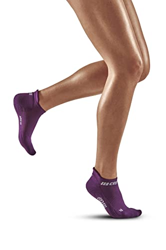 CEP - THE RUN COMPRESSION SOCKS NO SHOW für Damen | Extra Kurze Laufsocken mit Kompression in violett | Regenerierende Kompressionssocken für Frauen | Gr. II | S von CEP