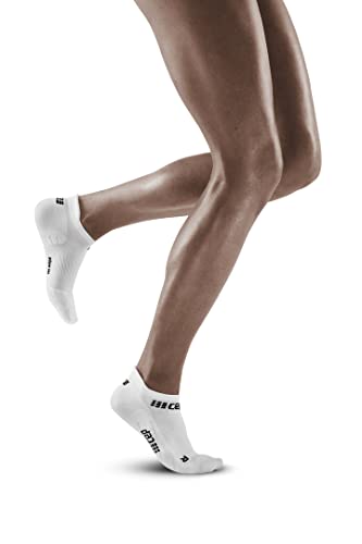 CEP - THE RUN COMPRESSION SOCKS NO SHOW für Damen | Extra Kurze Laufsocken mit Kompression in weiß | Regenerierende Kompressionssocken für Frauen | Gr. III | M von CEP