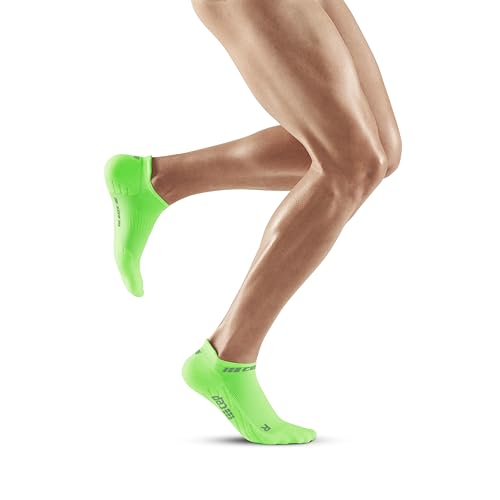 CEP - THE RUN COMPRESSION SOCKS NO SHOW für Herren | Extra kurze Laufsocken mit Kompression in grün | Regenerierende Kompressionssocken für Männer | Gr. III | M von CEP