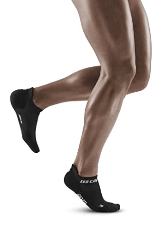 CEP - THE RUN COMPRESSION SOCKS NO SHOW für Herren | Extra kurze Laufsocken mit Kompression in schwarz | Regenerierende Kompressionssocken für Männer | Gr. III | M von CEP