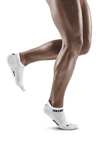 CEP - THE RUN COMPRESSION SOCKS NO SHOW für Herren | Extra kurze Laufsocken mit Kompression in weiß | Regenerierende Kompressionssocken für Männer | Gr. III | M von CEP