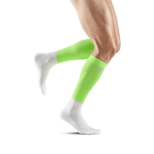 CEP - THE RUN COMPRESSION SOCKS TALL für Herren | Lange Laufsocken in green/white mit Kompression | Regenerierende Kompressionsstrümpfe für Männer | Gr. III | M von CEP