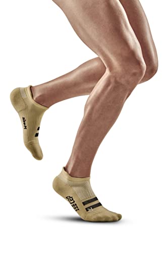 CEP - TRAINING COMPRESSION SOCKS NO SHOW UNISEX | Sneaker Kompressionssocken für Damen und Herren | Atmungsaktive kurze Sportsocken mit Kompression und Polsterung | Funktionssocken | Sand | L von CEP