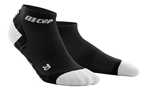 CEP – ULTRALIGHT COMPRESSION LOW CUT SOCKS für Herren | Kurze Sportsocken mit Kompression in schwarz / hellgrau | Größe IV von CEP