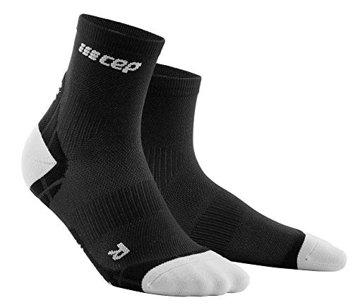 CEP – ULTRALIGHT COMPRESSION SHORT SOCKS für Damen | Kurze Sportsocken mit Kompression in schwarz / hellgrau | Größe II von CEP