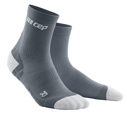 CEP – ULTRALIGHT COMPRESSION SHORT SOCKS für Herren | Kurze Sportsocken mit Kompression in grau / hellgrau | Größe V von CEP
